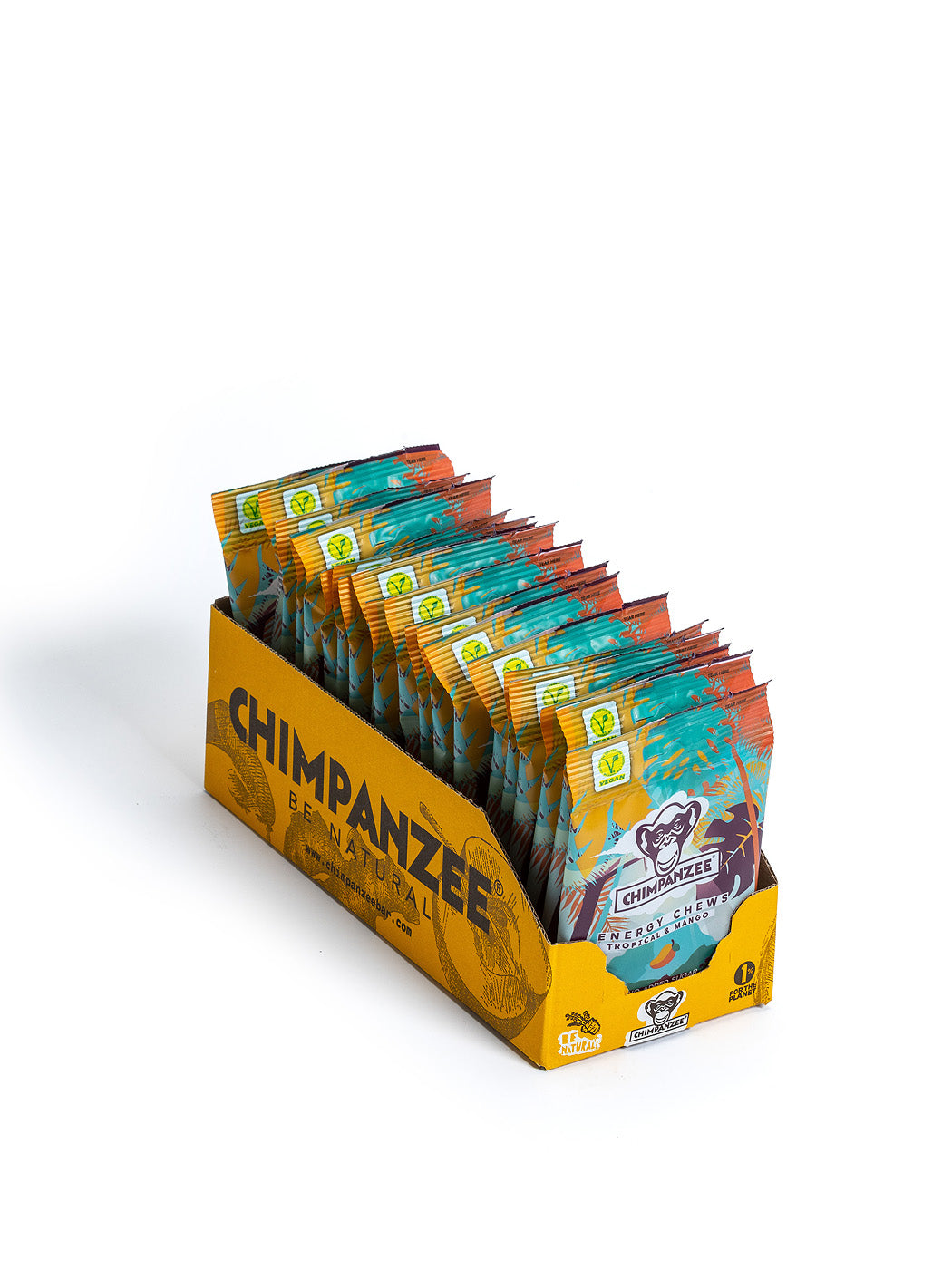 Chimpanzee NATURAL ENERGY CHEWS - Tropical & Mango (Vegan & Gluten Free)(100% Fruit)